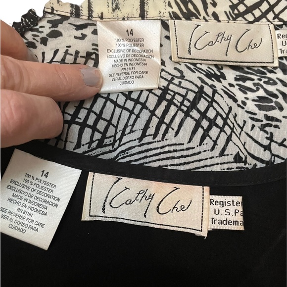 Kathy Lee 80's Vntg Poly US Patent Sheer bulk & white with Black Tank Quality - Picture 6 of 6